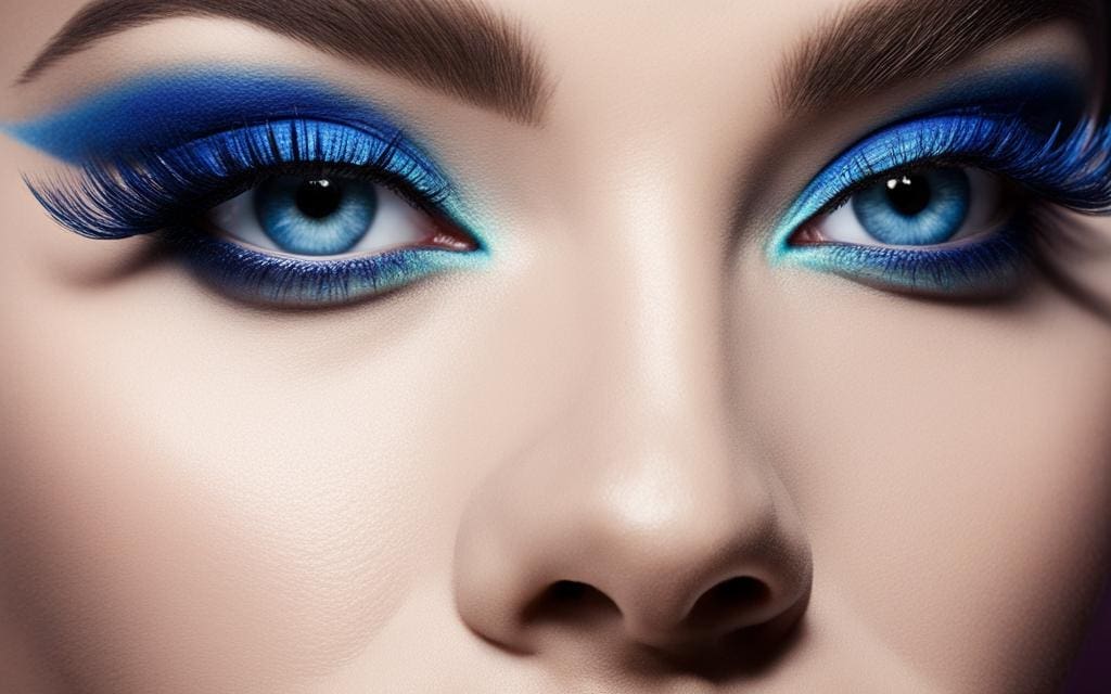 Blauwe mascara