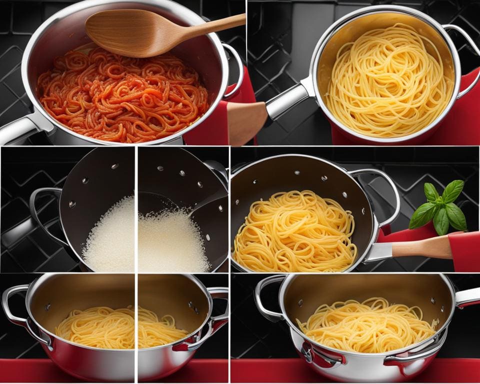 Stappenplan spaghetti koken