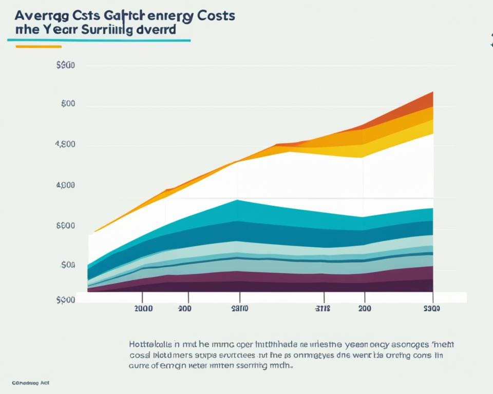 gemiddelde maandelijkse energiekosten in Nederland