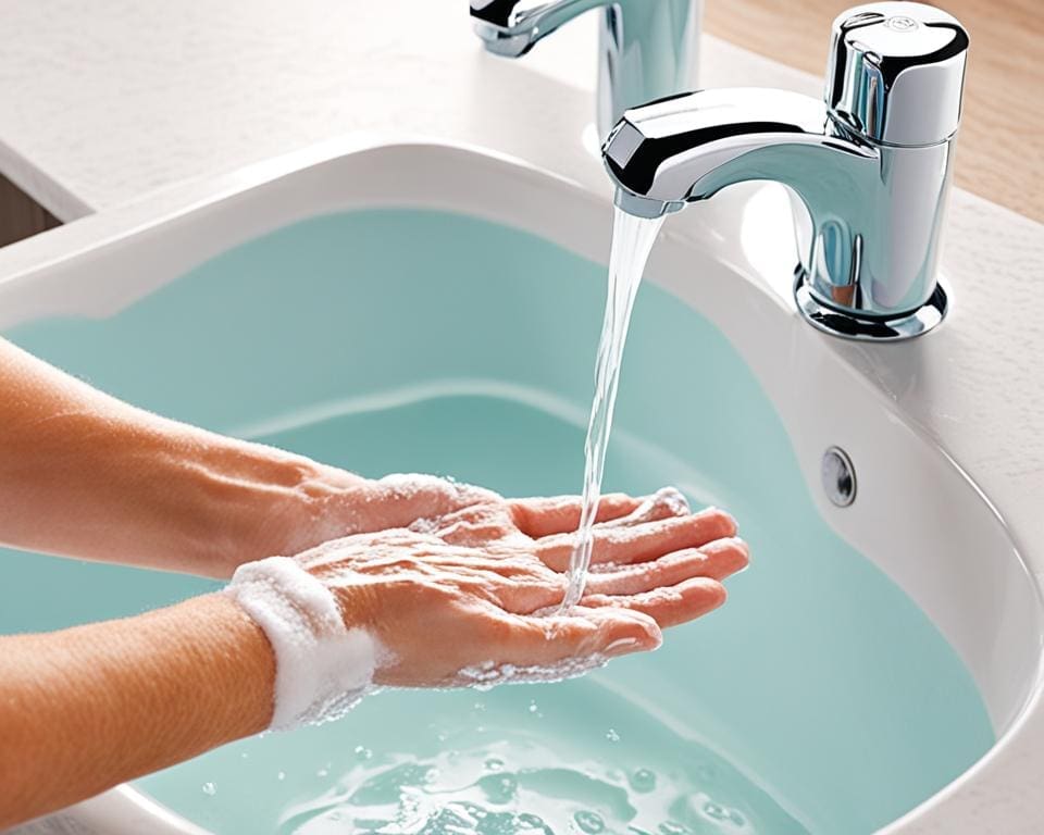 handen wassen techniek