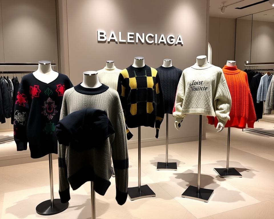 Balenciaga sweaters: Innovatief en comfortabel design