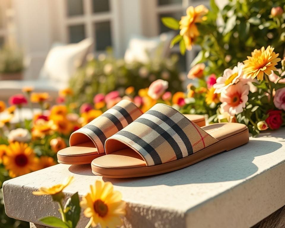 Burberry slippers: Voor een klassieke en chique zomerstijl