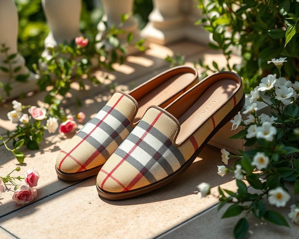 Burberry slippers voor een klassieke en chique zomerstijl