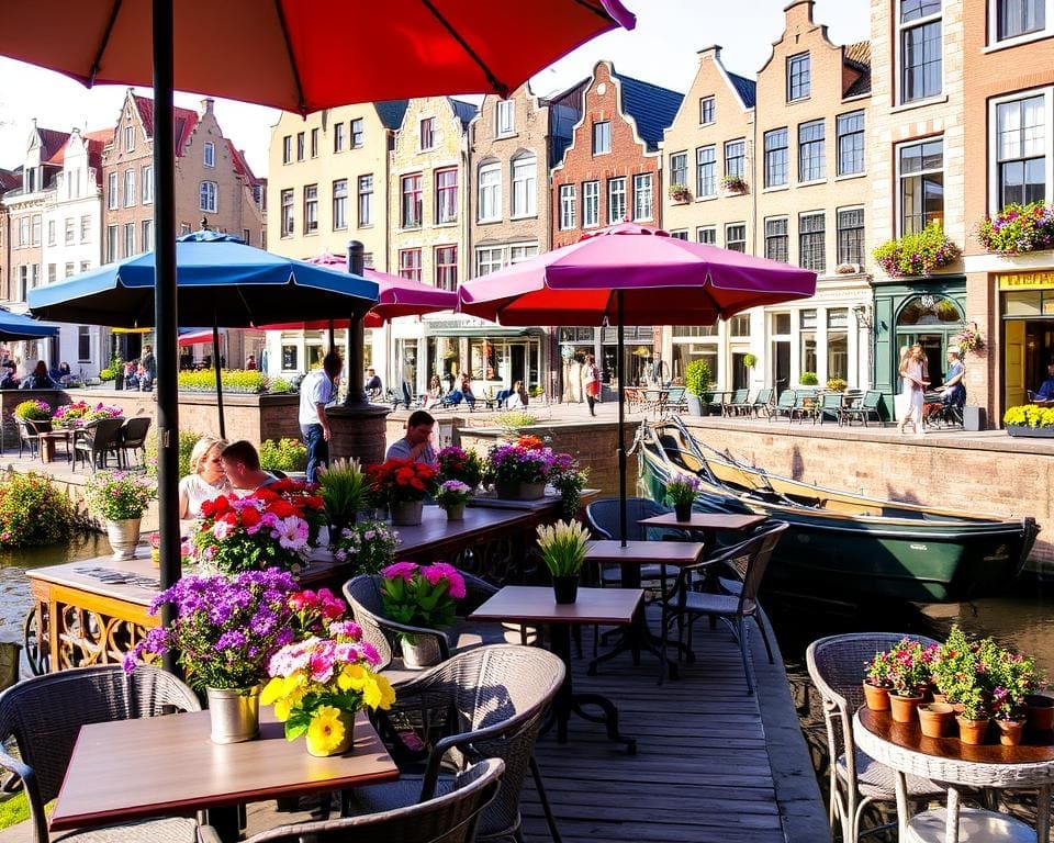 gezellige terrasjes in de historische binnenstad van Utrecht